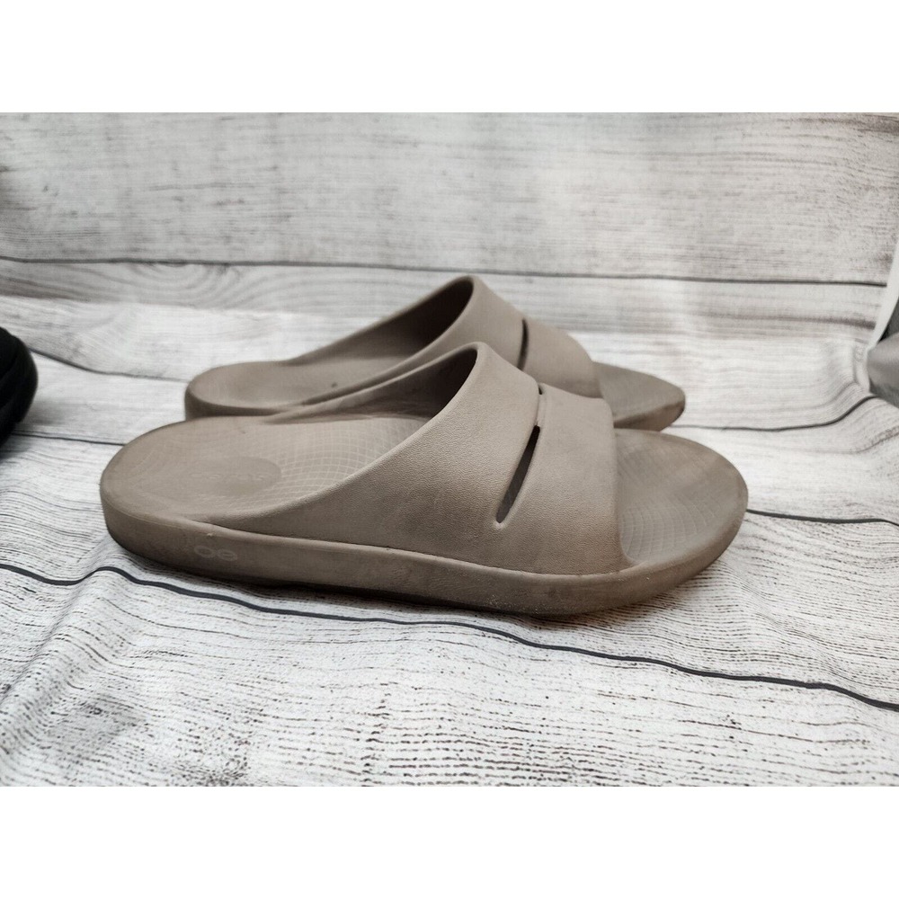 OOFOS OOahh Recovery Slides Nomad Taupe Sandals Women’s Size 11 Men's 9